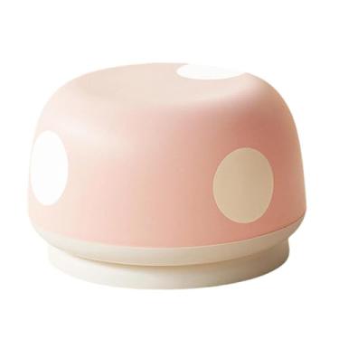 Imagem de Bothyi Banquinho em formato de cogumelo, ideal para usar embaixo da mesa, sofá ou como apoio para os pés. Também pode ser usado como banquinho de desenho, Rosa