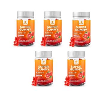 Imagem de Kit 5 Super Gummy Moro HD 5x30 gomas Sabor Laranja Super Nutrition-Unissex