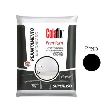 Imagem de Rejunte Colafix Siliconizado 1kg - Preto