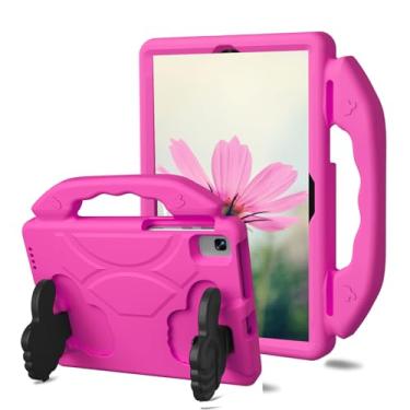 Imagem de Sfulatdc Capa para tablet infantil com suporte integrado e alça à prova de choque compatível com Lenovo Tab M10 FHD Plus (2ª geração) 10.3, Samsung Galaxy Tab S6 Lite 10,4 polegadas rosa