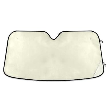 Imagem de Protetor solar bege para carro, persianas de carro para janelas dianteiras, proteção UV de carro, acessórios de verão para carro