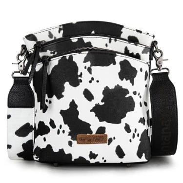 Imagem de Bolsa tiracolo Montana West Cow com estampa feminina de material vegan
