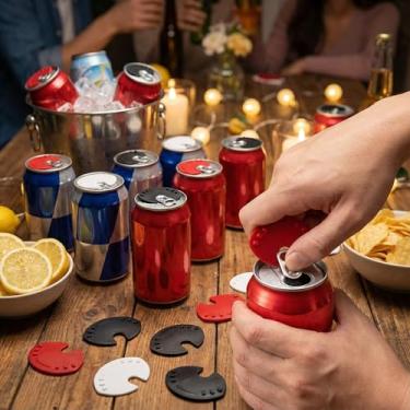 Imagem de 18 peças de tampas seladoras de latas de refrigerante resistentes a vazamentos - Capas de plástico reutilizáveis para manter a fumaça dentro e fora de poeira, lavagem à mão segura para latas (18)
