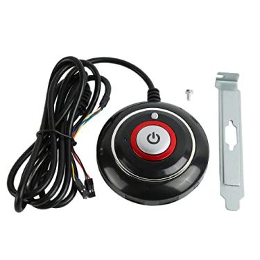 Imagem de KIMISS Interruptor de Botão de Alimentação para PC - Interruptor de Alimentação Remoto Plug and Play ABS Leve para Computadores de Mesa e Cafés de Internet (Sem áudio, sem USB)