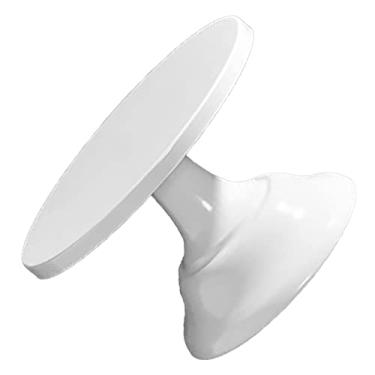 Imagem de GLOGLOW Bandeja de Metal para Bolo, Estilo Europeu Redondo para Casamentos e Festas, Produtos de Panificação (Branco Pequeno)