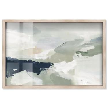 Imagem de Soft and Moody Shadowbox Print Abstract Wall Art por Art Remedy, moldura loira, 40,6 x 27,8 cm