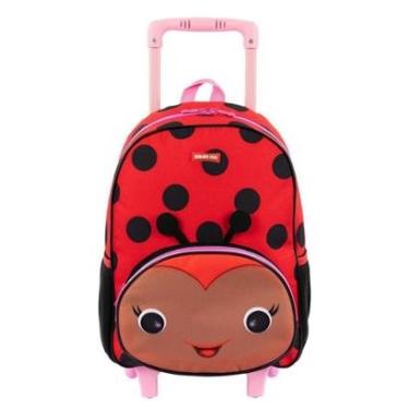 Imagem de Mochila de Rodinhas Média Sestini Kids X Joaninha Vermelho-Feminino