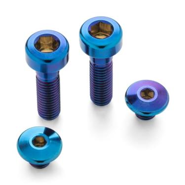 Imagem de Kit de parafusos de freio de titânio | Shimano XTR/XT/SLX/Deore (azul queimado)
