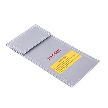 Imagem de Luqeeg Saco Seguro Lipo de Proteção contra Radiação, Saco de Carregamento à Prova de Fogo de Alta Temperatura para Proteção de Bateria 100 * 200mm