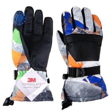 Imagem de TRIWONDER Luvas de esqui de inverno para crianças, à prova d'água, com tela sensível ao toque, para clima frio, meninos, meninas, snowboard, esqui, luvas esportivas (preto, PP (7 a 9 anos))