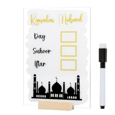 Imagem de Calendário do Advento Ramadã Calendário de Contagem Regressiva Acrílico Enfeite para Casa Presente para Diy Eid Mubarak