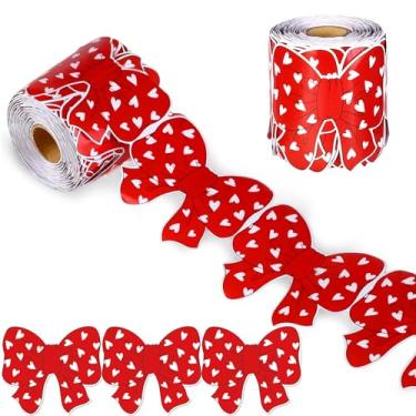 Imagem de Aodaer Quadro de avisos para dia dos namorados com borda vermelha e borda cortada de coração para decoração de borda de dia dos namorados para sala de aula, lousa em casa, escritório, aniversário de