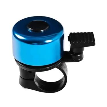 Imagem de Sino de bicicleta liga montanha estrada chifre som alarme campainha aviso segurança ciclismo guiador anel metal chamada mtb(Blue)
