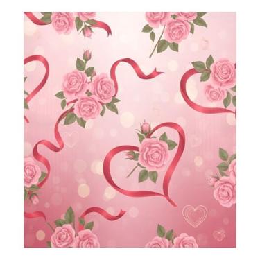 Imagem de Blueangle Capa magnética para lava-louças rosa dos namorados, decoração da capa frontal da máquina de lavar louça, adesivos de eletrodomésticos, adesivos de eletrodomésticos, 58 cm C x 66 cm adesivo