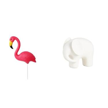 Imagem de Whtkoph Estátua de Pássaro, Flamingo, Ornamento Artístico para Jardim, Escultura de Animal, Estatueta Colecionável para Jardim.