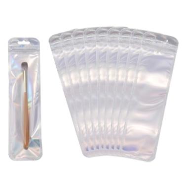 Imagem de PATIKIL Sacos plásticos longos para joias de 5,5 cm x 22 cm, 100 peças, bolsa com zíper autovedável transparente e reutilizável, com orifício para pendurar para colares, embalagem de caneta, envio