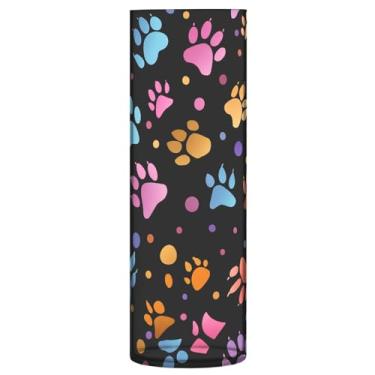 Imagem de CEBUGI Vaso de flores com pegadas de animais, 10 x 30 cm, vaso cilíndrico para flores, vaso transparente inquebrável para decoração de casa de festa de casamento