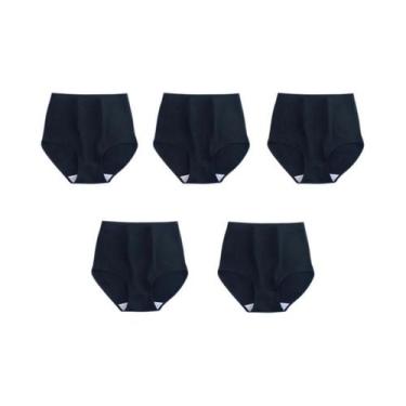 Imagem de Calcinhas De Algodão Femininas plus Size, 5 Peças, Sem Costura, Macias