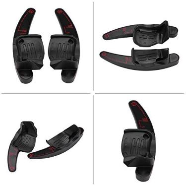 Imagem de Ymiko 2pcs Extensões de Remo de Mudança de Volante de Carro para 6 B6 Mk5 Estilo (vermelho escovado)