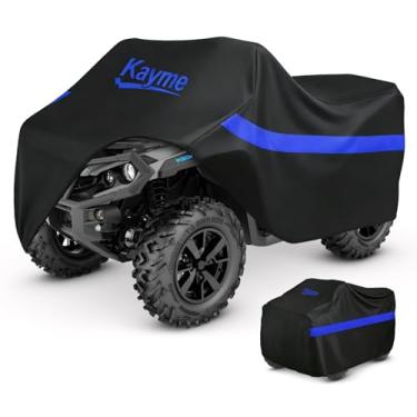 Imagem de Kayme Capa para quadriciclo impermeável ao ar livre, resistente, 4 rodas Quad Cover All Weather Rain Snow Proteção UV, serve para Kawasaki, Polaris, Honda, Can-Am,Yamaha, Arctic Cat, Suzuki etc. (254 x 109 x 122 cm)