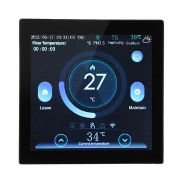 Imagem de Termostato Inteligente WiFi Com Sensor De CO2 E Umidade, Controlador D