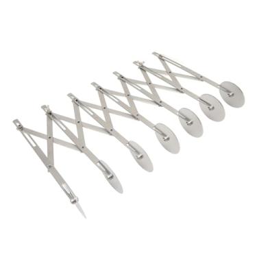 Imagem de KIMISS Rolo Cortador de Pastelaria de 7 Rodas - Cortador de Massa e Pizza de Aço Inoxidável Multifuncional Ajustável para Cortes Precisos e Porcionamento Fácil