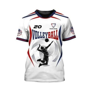 Imagem de Camiseta De Voleibol Unissex Oversized Personalizada Com Nome Presente