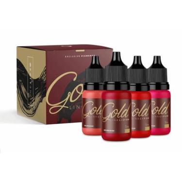 Imagem de Kit Lips MagColor Gold 5ml - 4 Pigmentos para Micro Labial - Mag Estét