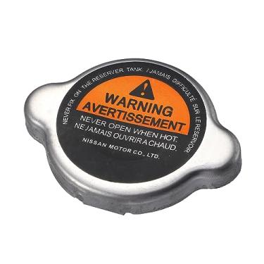 Imagem de X AUTOHAUX Tampa de recuperação de reservatório de arrefecimento de radiador para Nissan para Infiniti para Mazda 21430-C992B Aço Inoxidável Prateado