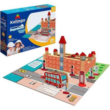 Imagem de Brincando De Engenheiro Blocos De Montar Londres 99 Peças - Xalingo Br