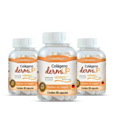 Imagem de Kit 3 Colágenos DermUp Verisol e Vitaminas Maxinutri 90 Capsulas