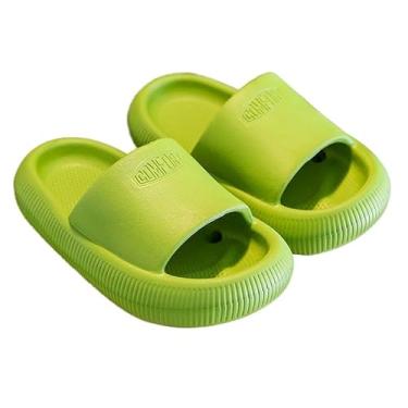 Imagem de Sandálias lisas antiderrapantes para meninos e meninas, verão, praia, piscina, atividades ao ar livre, sapatos aquáticos infantis, Verde, 7.5-8.5 Little Kid