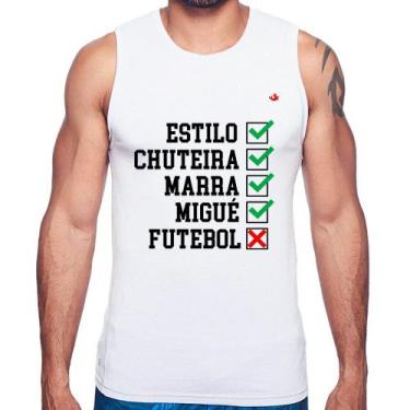 Imagem de Regata Futebol que é bom, nada - Foca na Moda, Branco, G