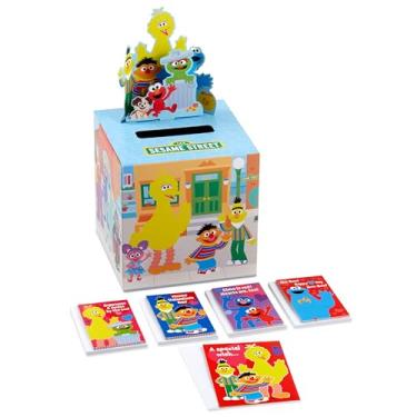 Imagem de Hallmark Cartões de Dia dos Namorados da Vila Sésamo para crianças com caixa de correio pop-up para troca de sala de aula