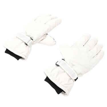 Imagem de GOWENIC Luvas de Neve de Inverno, à Prova D'água e à Prova de, Tela Sensível Ao Toque Quente, Palma Antiderrapante, para Homens e Mulheres, Esqui, Snowboard (Branca)