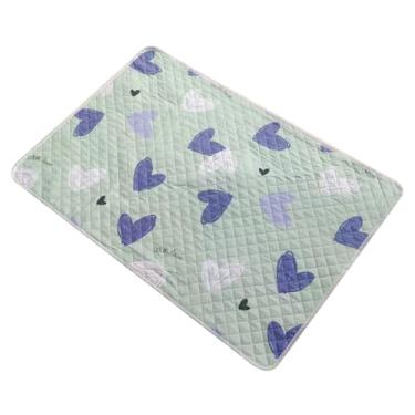 Imagem de Protetor de colchão lavável à prova de vazamento para mulheres, idosos e animais de estimação - durável, design fácil de limpar com padrões cardíacos, confortável e protetor para dormir, incontinência