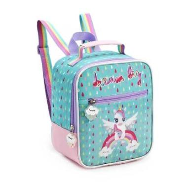 Imagem de Lancheira Infantil Escolar Menina Merendeira Bolsa Unicornio-Feminino