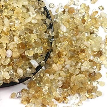 Imagem de Pedra de cristal de quartzo amarelo citrino natural de 2 tamanhos 100 g pedra de cascalho polido pedras naturais e minerais C151,100 g 5-7 mm