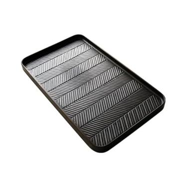 Imagem de Bandeja de madeira de cerejeira preta com laca japonesa, feita à mão, bandeja esculpida à mão, bandeja de jantar para cozinha doméstica, palete