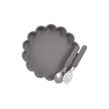 Imagem de Kit Prato com Talher Infantil com Ventosa Linha Cute  BPA Free, Introd