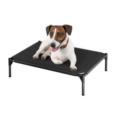 Imagem de Cama Pet Elevada Montável Para Cachorro Pequeno E Médio Porte Portátil Estrutura Reforçada (PRETA)