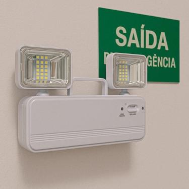 Imagem de Luminária De Emergência Led Bivolt Recarregável Ajustável