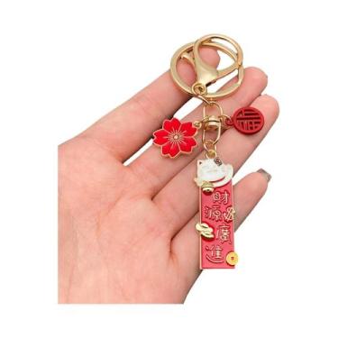 Imagem de Chaveiro Gato Da Sorte Estilo Japonês, Pingente De Carro Peixe Koi, Pr