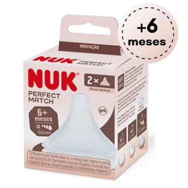 Imagem de Kit Bicos Mamadeira Nuk Perfect Match Bico Reto Válvula Anticólica Sil