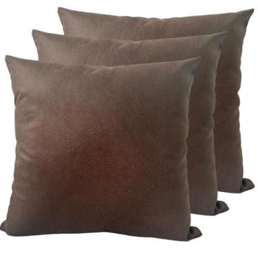 Imagem de Kit 3 Capas De Almofadas Sued 60x60 Extra Grande Com Zíper - INGRID BO