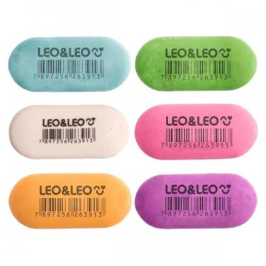 Imagem de Borracha Oval Colorida – Kit com 5 Unidades | Apaga sem Sujar | Escolar e Escritório