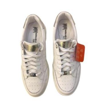 Imagem de Tênis Marina Mello Branco com Prata-Feminino