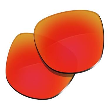 Imagem de Glintbay Lentes de óculos de sol de substituição 100% precisas para Ray-Ban Meta Wayfarer RW4008 53 mm - Espelhado vermelho fogo polarizado