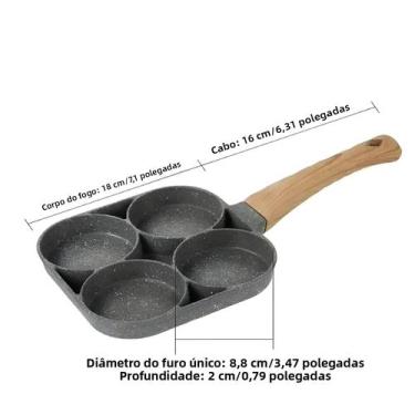 Imagem de Panela Antiaderente Para Omelete, Frigideira Espessa Para Ovos, Panque