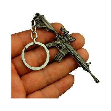 Imagem de Chaveiro De Metal De 9cm Com Pingente De Arma, Modelo De Joia Para Cri
